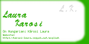 laura karosi business card