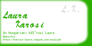 laura karosi business card